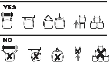 Пиктограма за траспорт и съхранение на биг баг