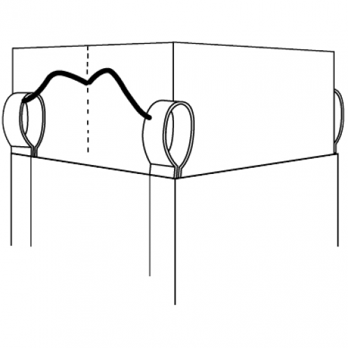 Биг бег с горна престилка с връзка за пълнене